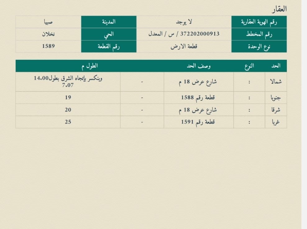 أرض للبيع صبيا مخطط نخلان - Photo 2